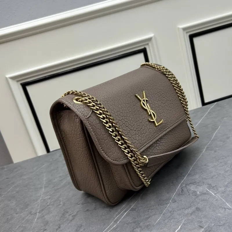 Alternative view of YSL Elephant Pattern Taupe Satchel Bag 849