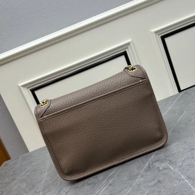 YSL Elephant Pattern Taupe Satchel Bag 849 - Image 3