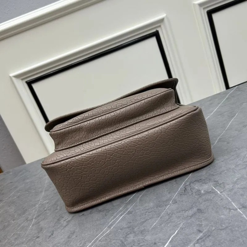 YSL Elephant Pattern Taupe Satchel Bag 849 - Image 5