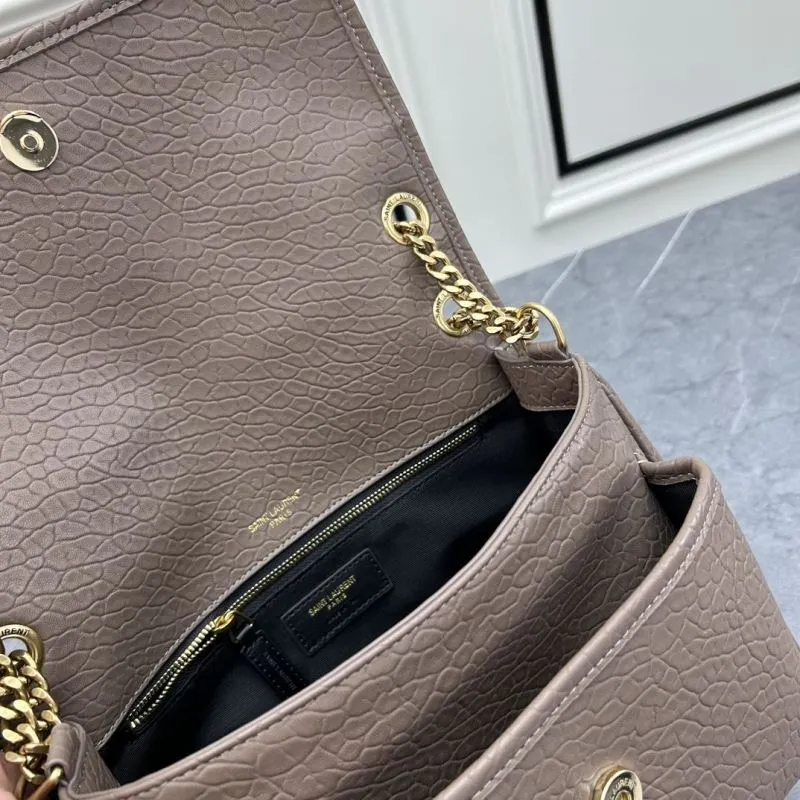 YSL Elephant Pattern Taupe Satchel Bag 849 - Image 7