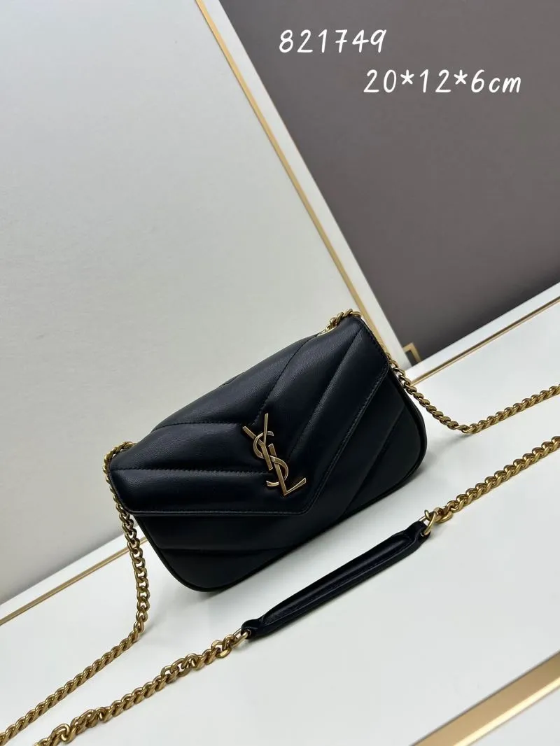 YSL Black Chain Crossbody Bag 821749