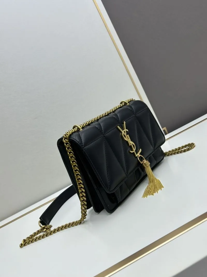 Alternative view of YSL Black Quilted Crossbody Bag 18524