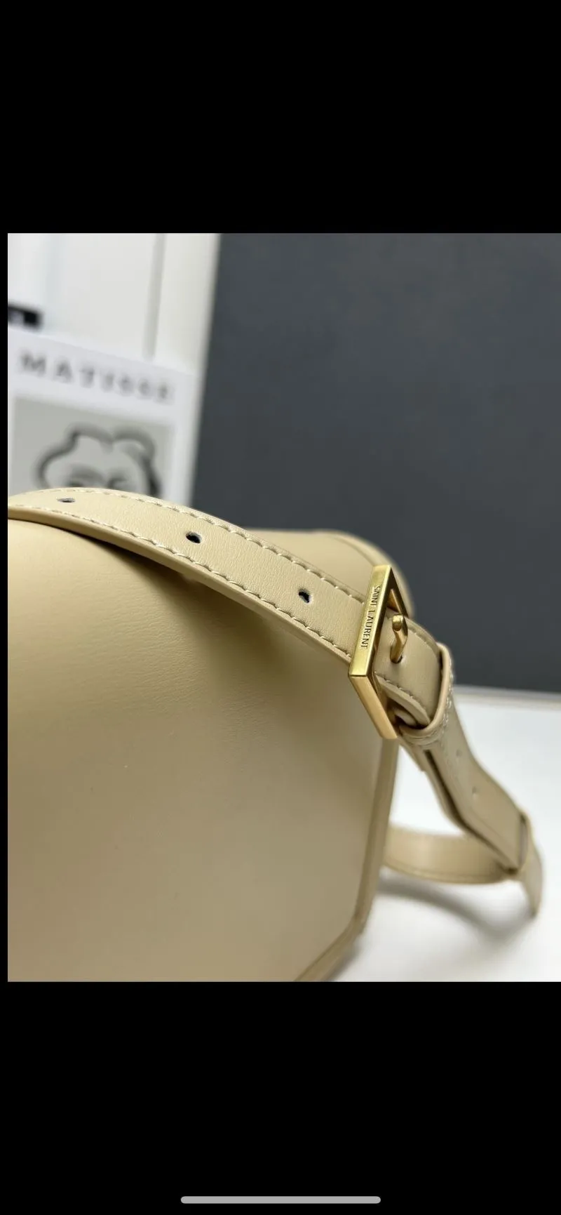 YSL Beige Large Satchel Crossbody Bag Z12088 - Image 7