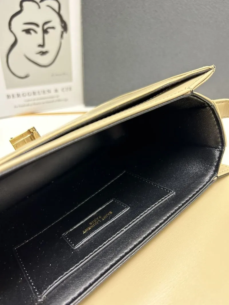 YSL Beige Large Satchel Crossbody Bag Z12088 - Image 9