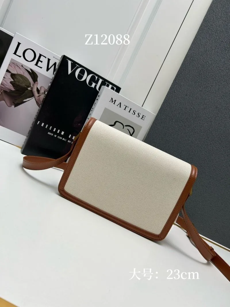 Alternative view of YSL Large Beige Brown Canvas Satchel Bag Z12088
