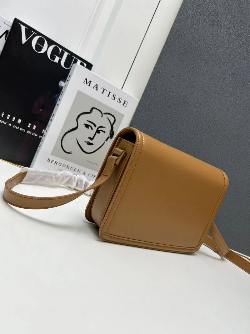 YSL Brown Large Satchel Bag Z12088 - Image 3
