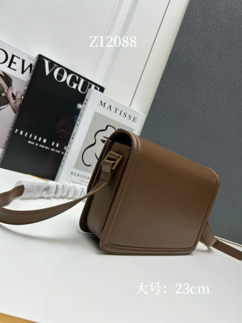 Alternative view of YSL Brown Large Satchel Crossbody Bag Z12088