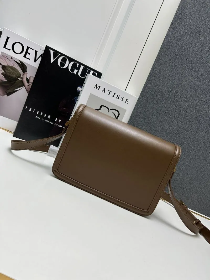 YSL Brown Large Satchel Crossbody Bag Z12088 - Image 3
