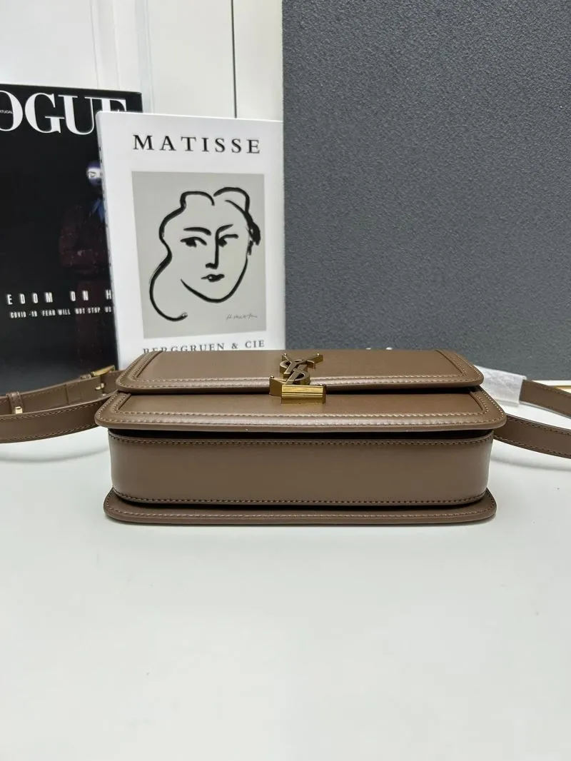 YSL Brown Large Satchel Crossbody Bag Z12088 - Image 4