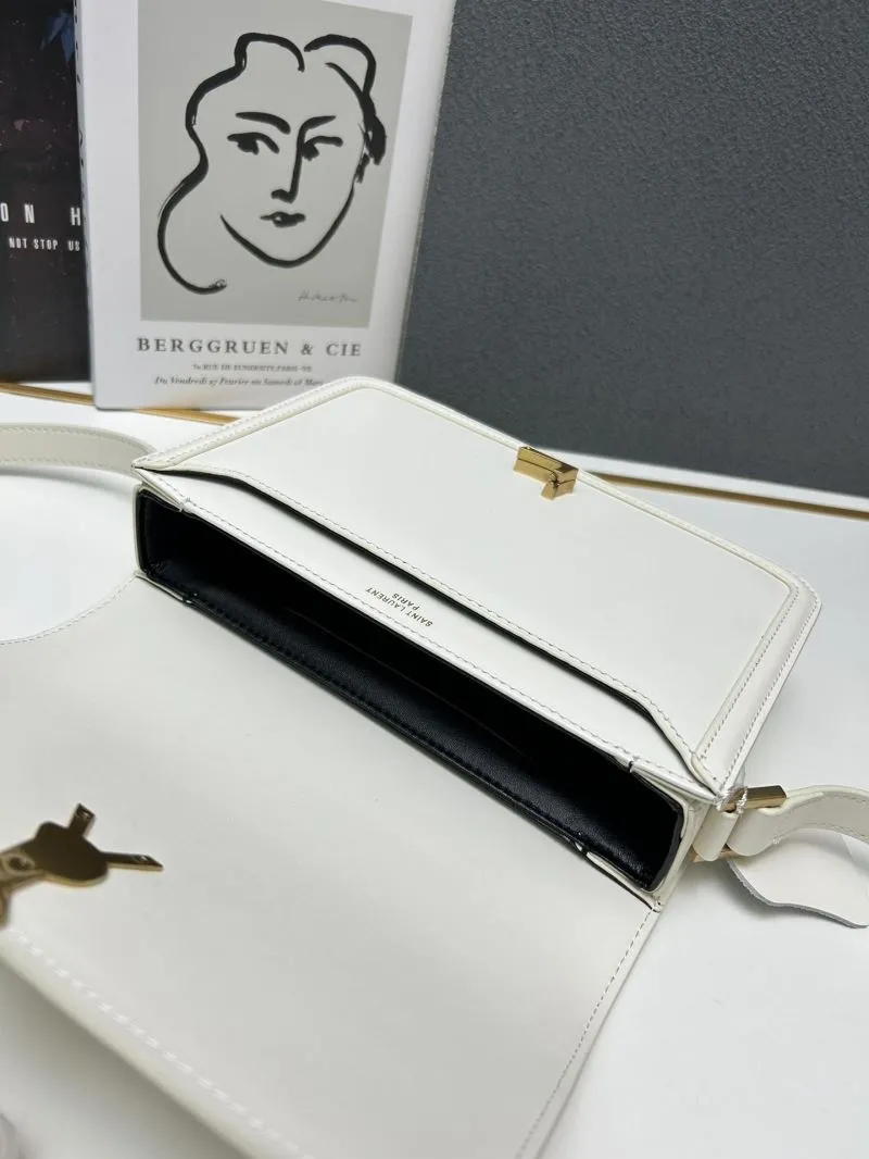 YSL White Large Satchel Bag Z12088 - Image 6