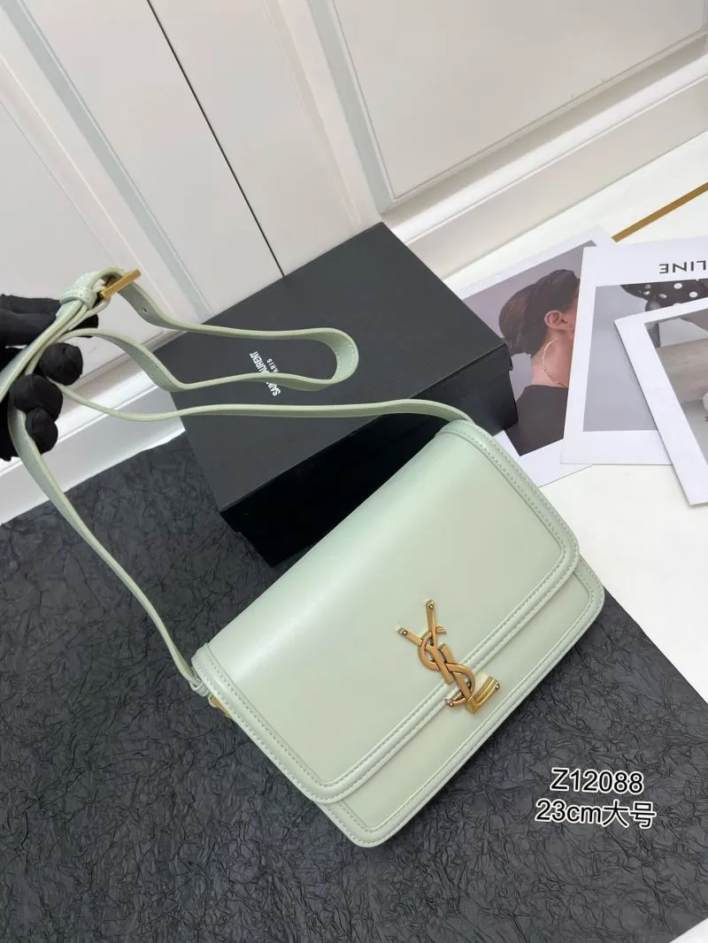 Alternative view of YSL Mint Green Satchel Bag Z12088 23cm Large