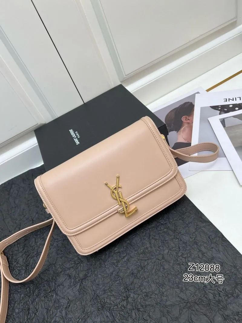 YSL Nude Leather Satchel Bag Z12088 Large 23cm