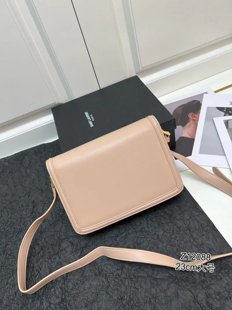 Alternative view of YSL Nude Leather Satchel Bag Z12088 Large 23cm
