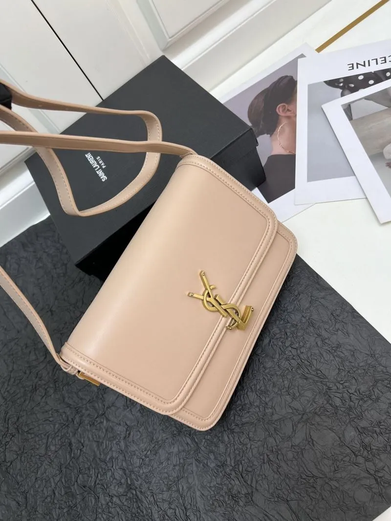 YSL Nude Leather Satchel Bag Z12088 Large 23cm - Image 3