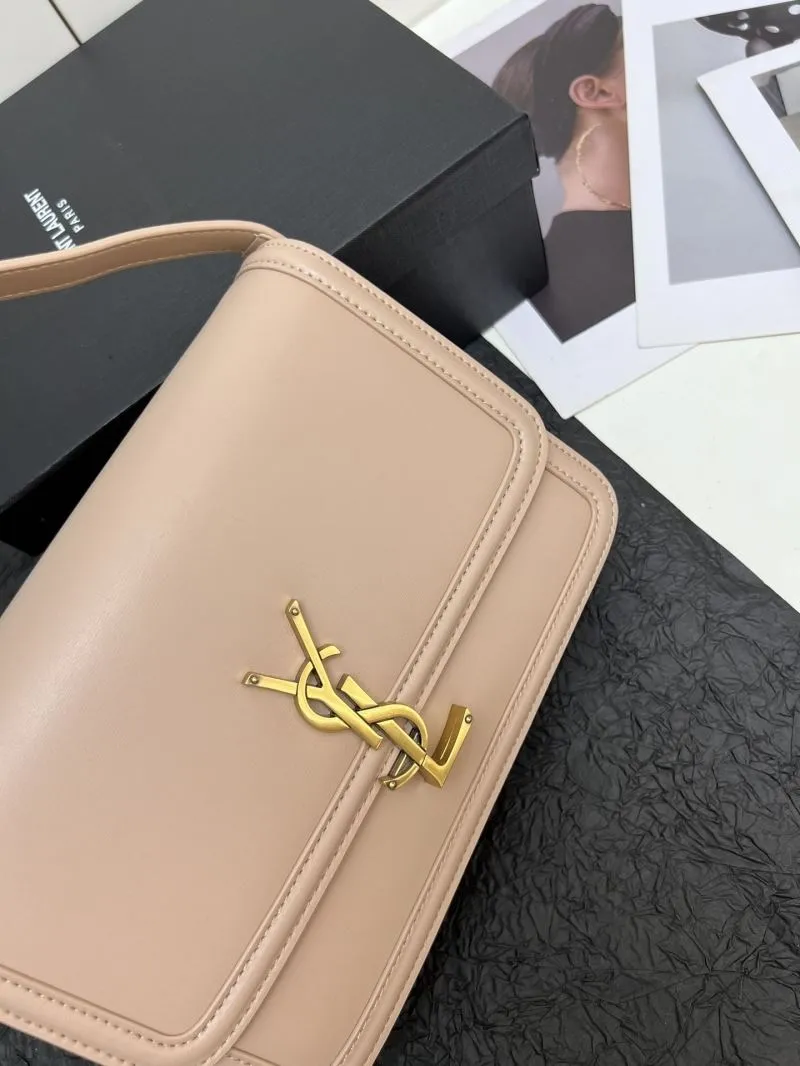 YSL Nude Leather Satchel Bag Z12088 Large 23cm - Image 5