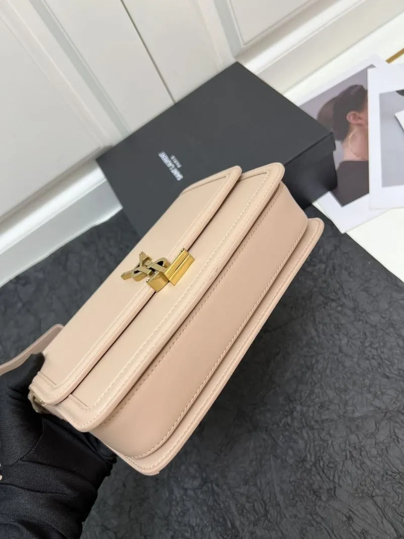 YSL Nude Leather Satchel Bag Z12088 Large 23cm - Image 7