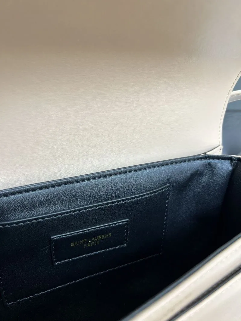 YSL Nude Leather Satchel Bag Z12088 Large 23cm - Image 9