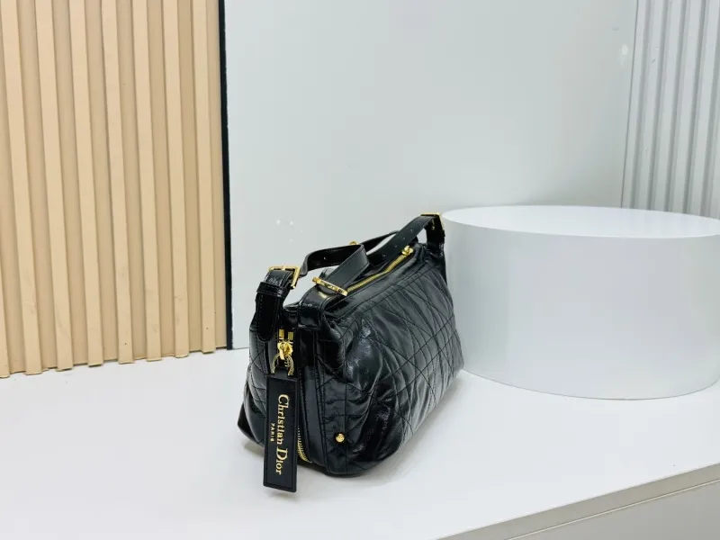 Alternative view of Christian Dior Black Leather Satchel Bag 887