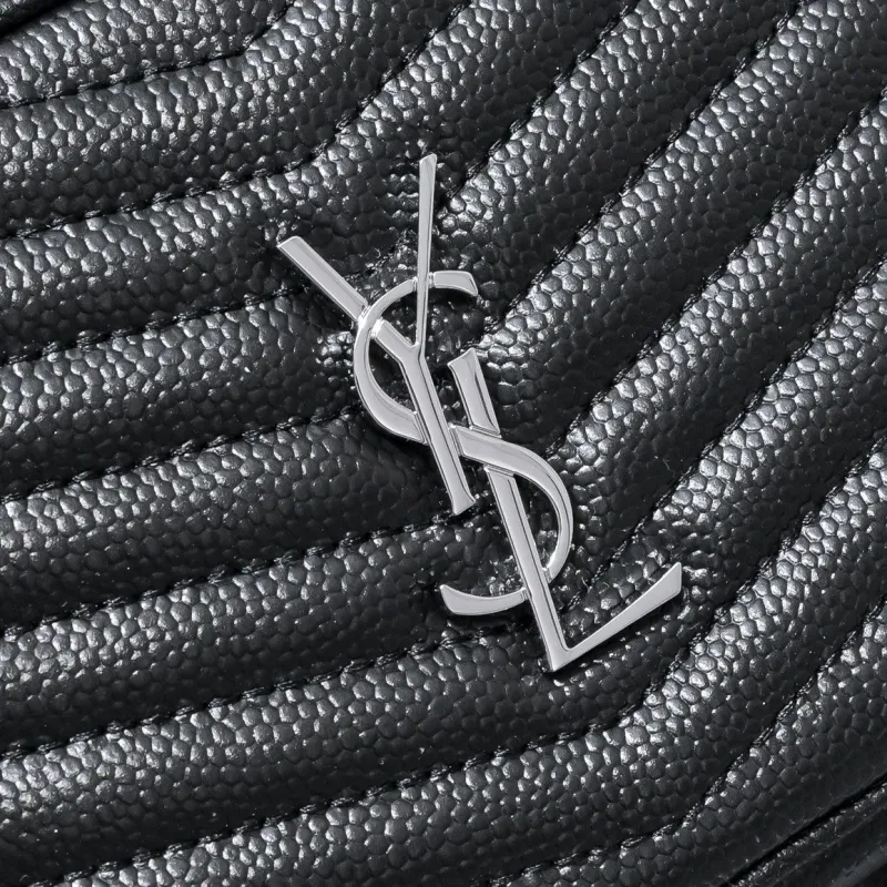 Alternative view of YSL Black Quilted Crossbody Camera Bag Model 1997