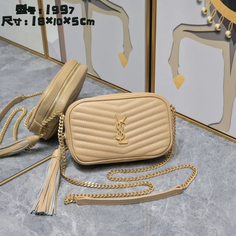 YSL Beige Crossbody Camera Bag Model 1997