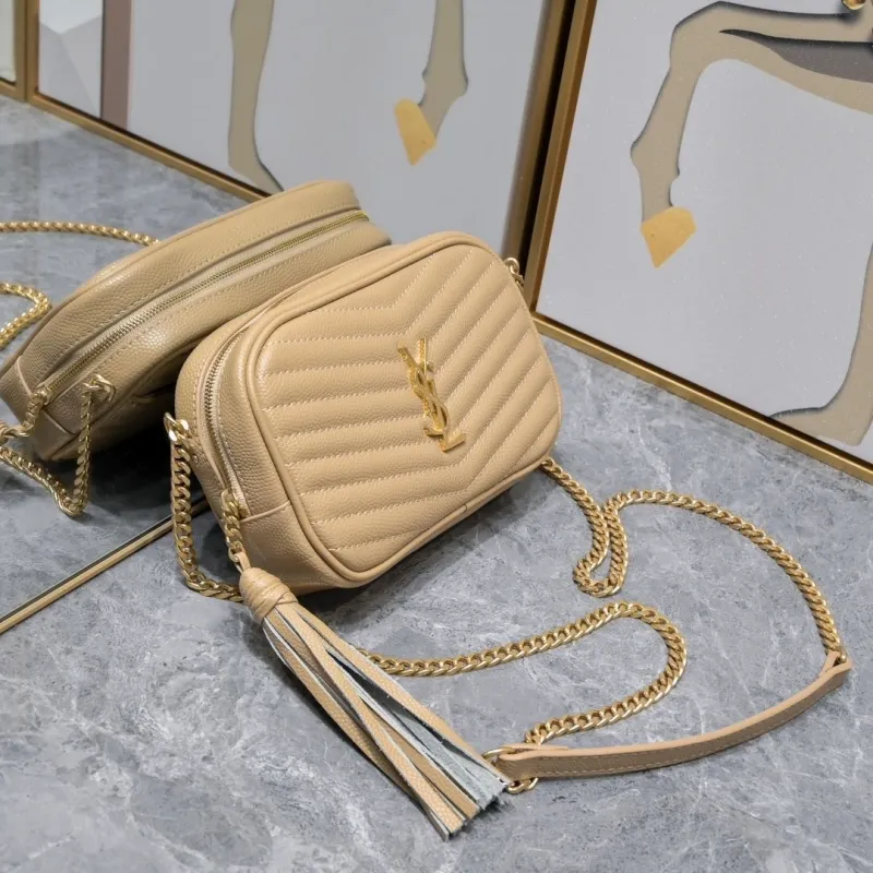 YSL Beige Crossbody Camera Bag Model 1997 - Image 3