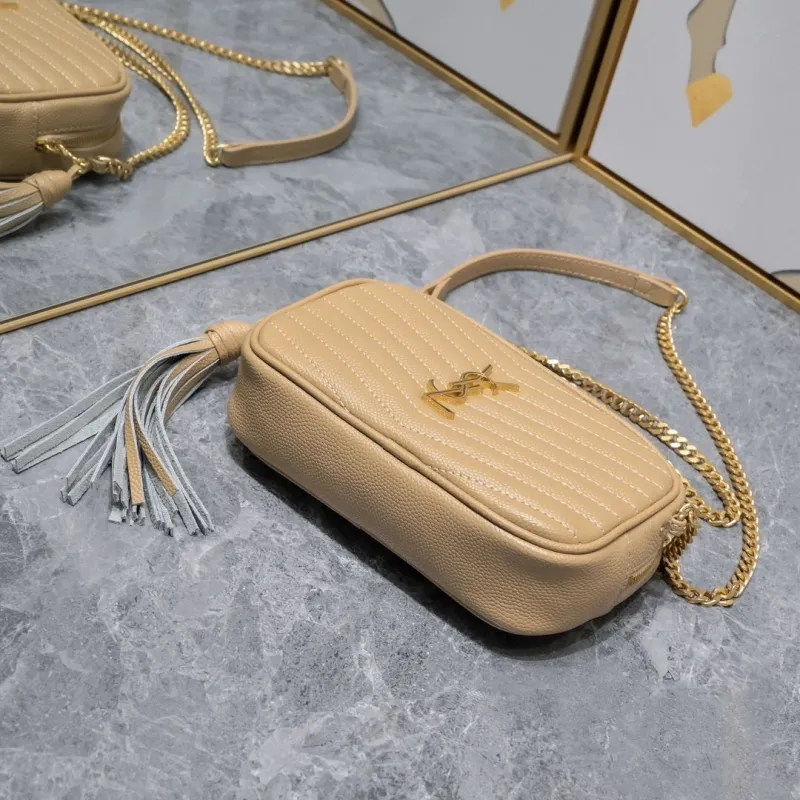 YSL Beige Crossbody Camera Bag Model 1997 - Image 6