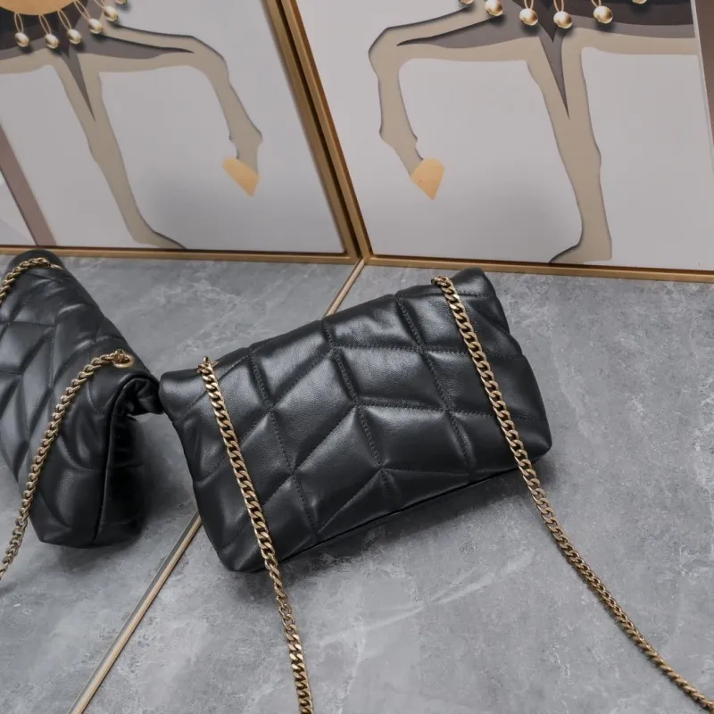 YSL Black Quilted Leather Satchel Bag 894 - Image 5
