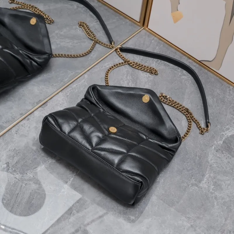 YSL Black Quilted Leather Satchel Bag 894 - Image 6