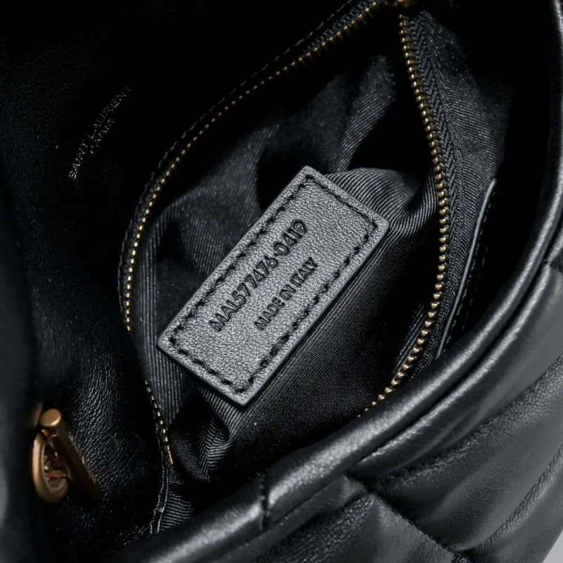 YSL Black Quilted Leather Satchel Bag 894 - Image 9