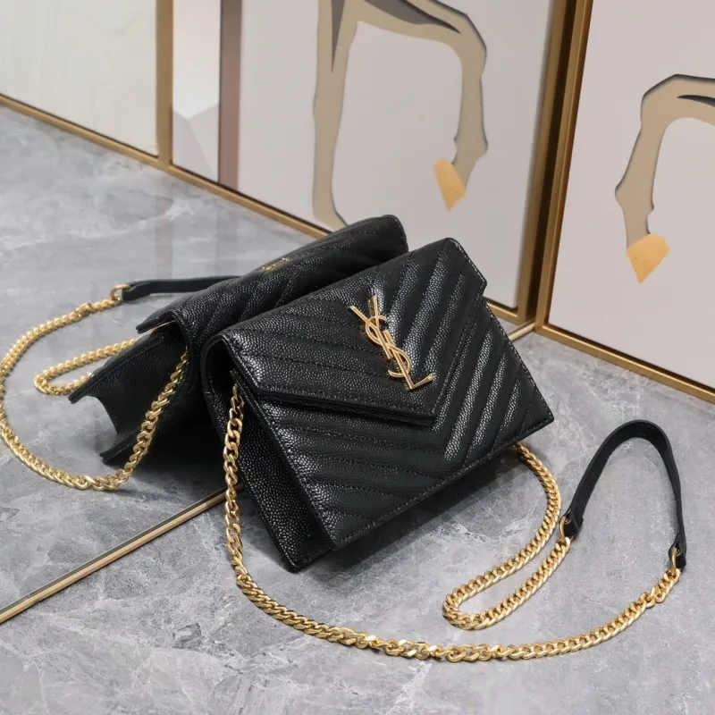 Alternative view of YSL Black Chain Satchel Bag 895