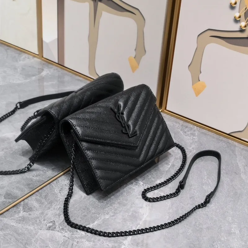 Alternative view of YSL Black Chain Satchel Bag 897