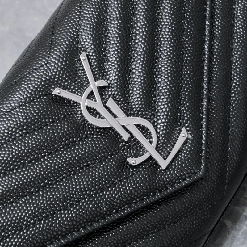 YSL Black Chain Crossbody Bag Model 1740 - Image 3