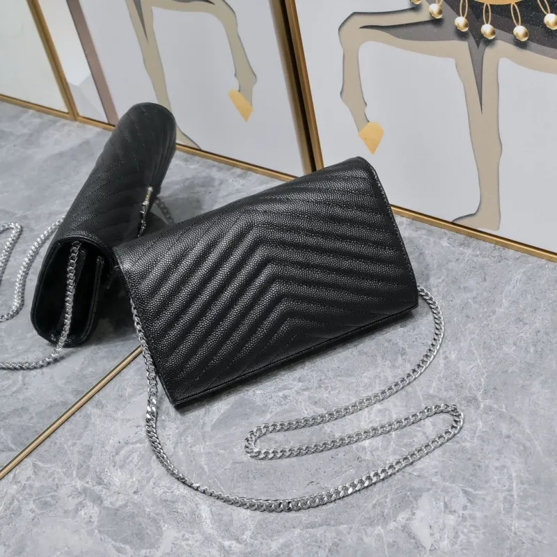 YSL Black Chain Crossbody Bag Model 1740 - Image 4