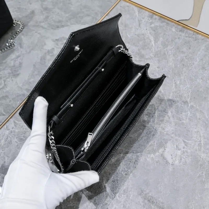 YSL Black Chain Crossbody Bag Model 1740 - Image 9