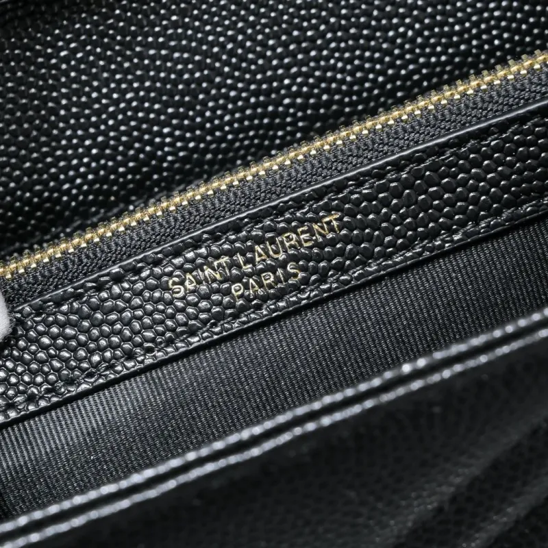 YSL Black Quilted Chain Crossbody Bag Model 1740 - Image 8