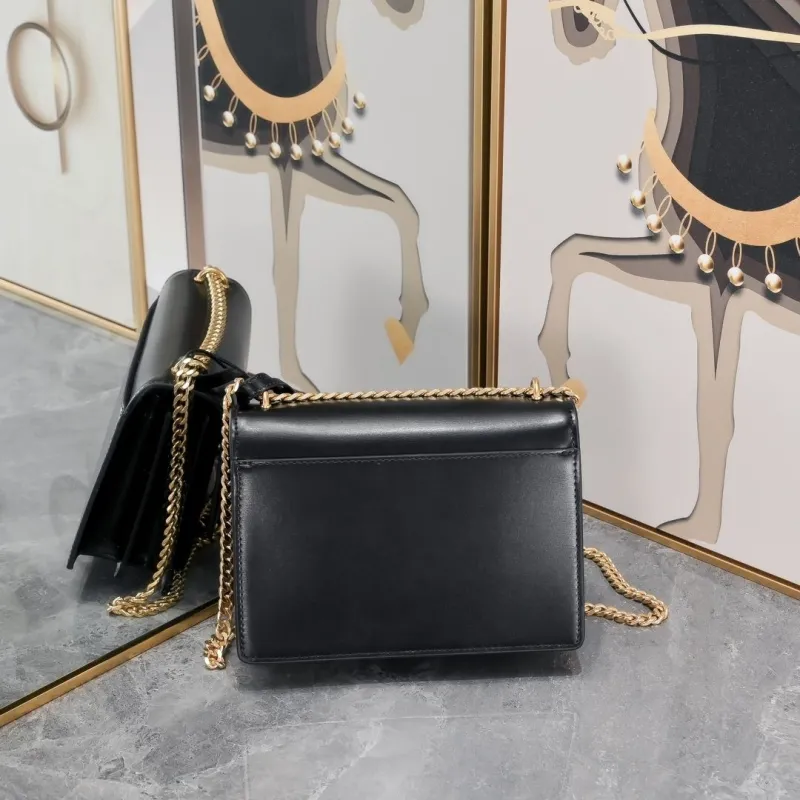 YSL Black Leather Crossbody Satchel Bag 901 - Image 3