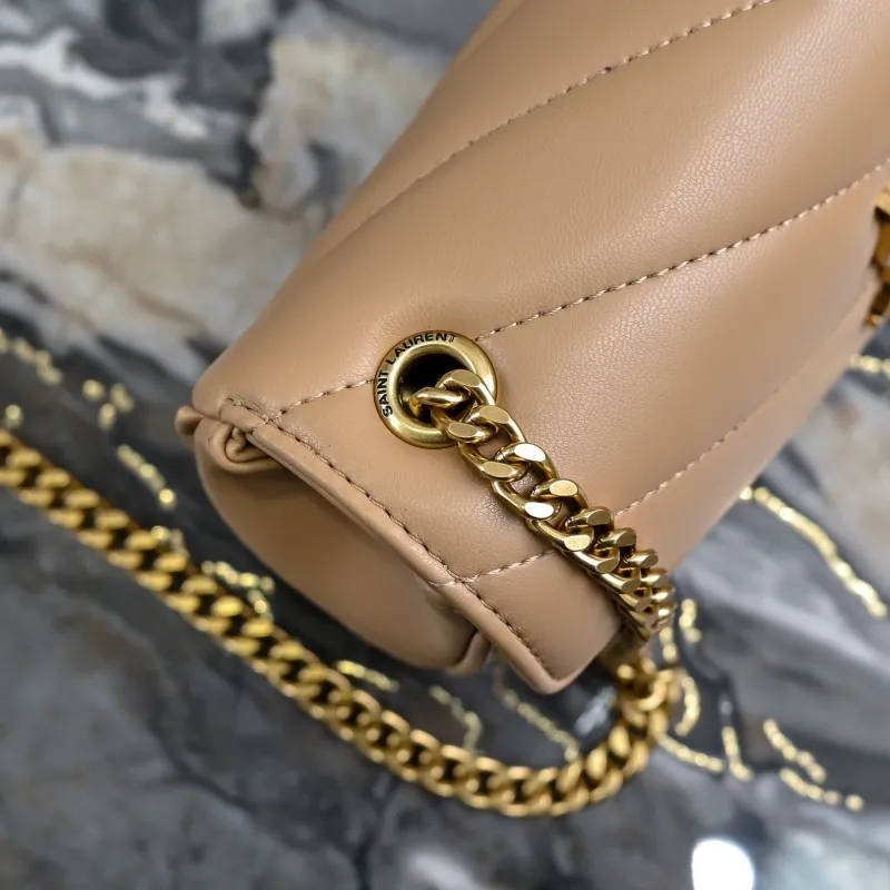 YSL Beige Crossbody Satchel Bag 911 - Image 5