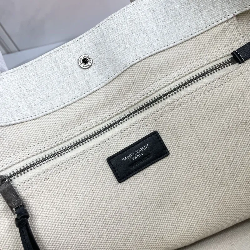 Saint Laurent Rive Gauche Canvas Tote Bag - Image 8