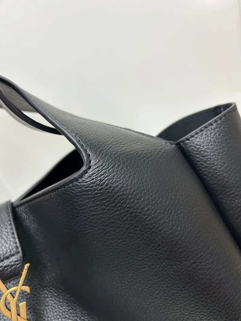YSL Black Leather Tote Bag KK763435 50x28x18cm - Image 5
