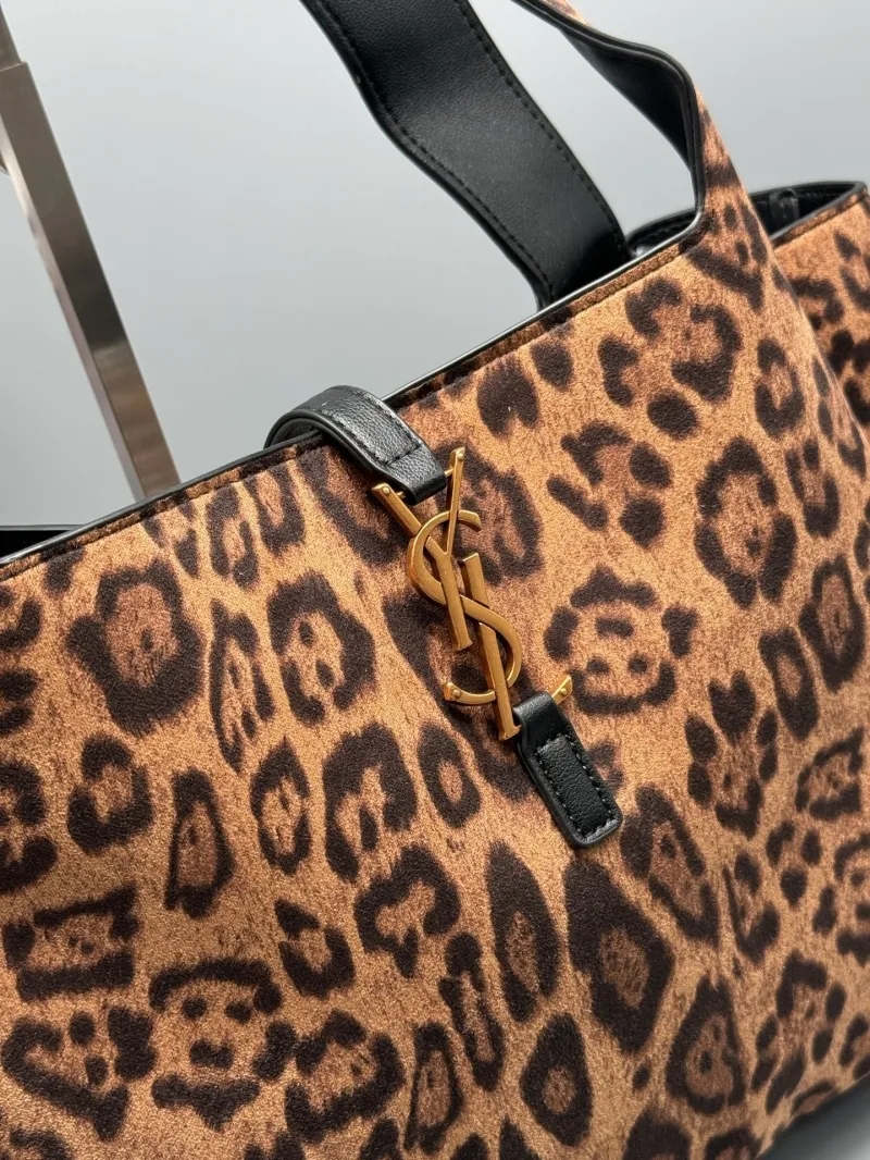 YSL Leopard Print Tote Bag - Image 3
