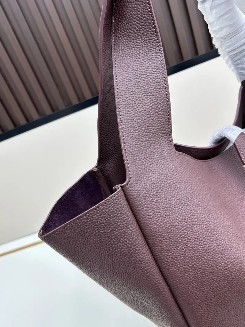 YSL Brown Leather Tote Bag - Image 6