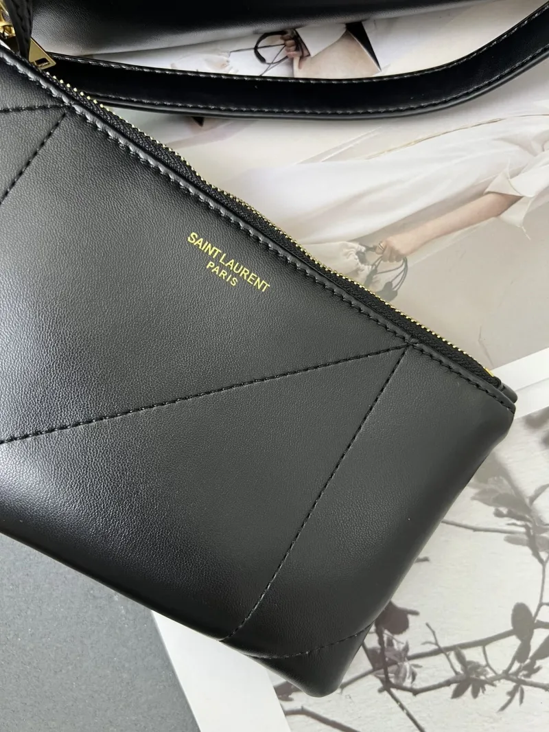 Alternative view of YSL Black Leather Tote Bag with Pouch kk809824