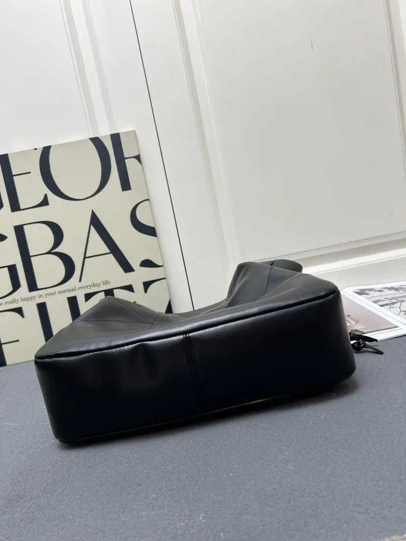 YSL Black Leather Tote Bag with Pouch kk809824 - Image 9
