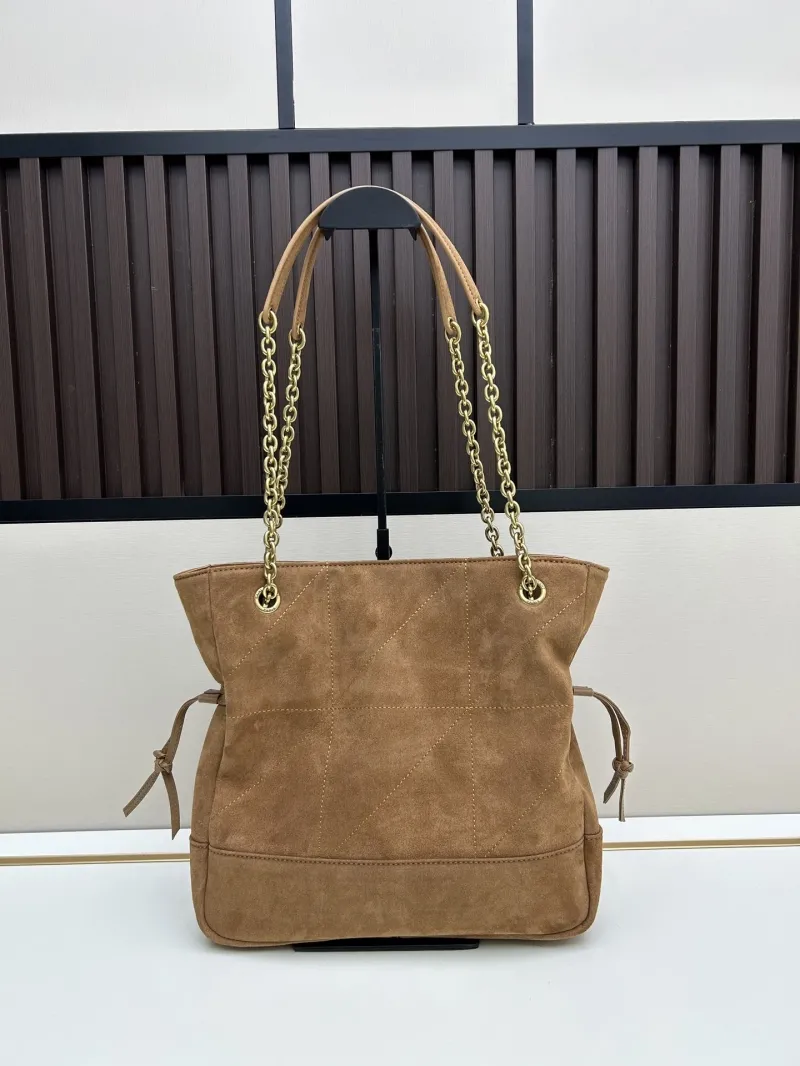 Alternative view of YSL Brown Suede Tote Bag 46 with Pouch 25x29x11cm