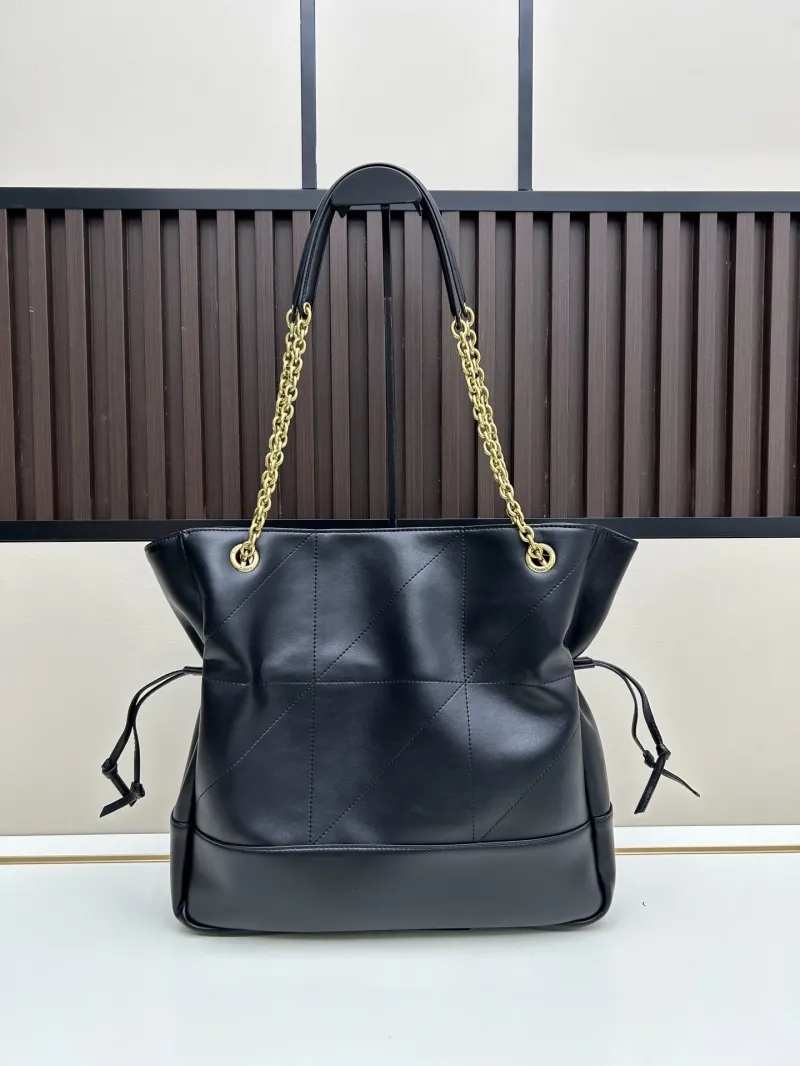 Alternative view of YSL Black Leather Tote Bag with Pouch 51