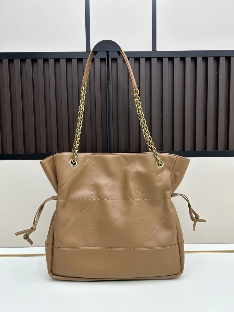 Alternative view of YSL Brown Leather Tote Bag 52 with Pouch
