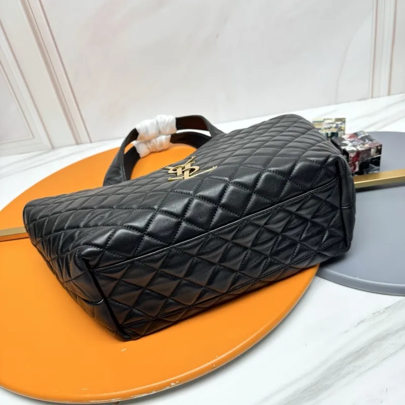 Alternative view of YSL Black Quilted Leather Tote Bag 55