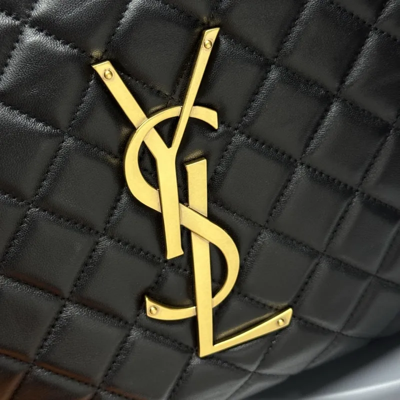 YSL Black Quilted Leather Tote Bag 55 - Image 5