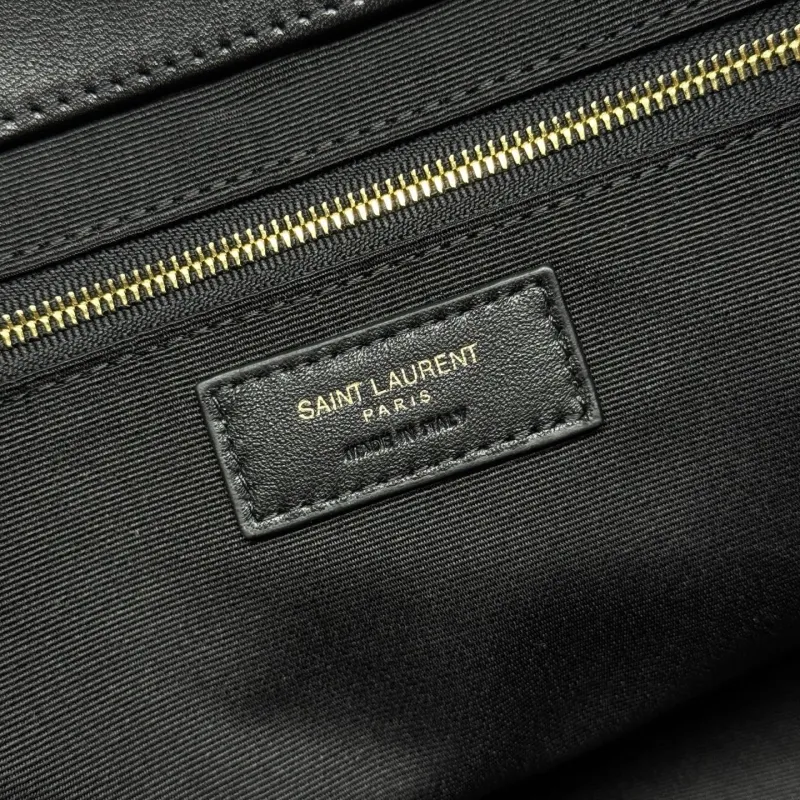 YSL Black Quilted Leather Tote Bag 55 - Image 7