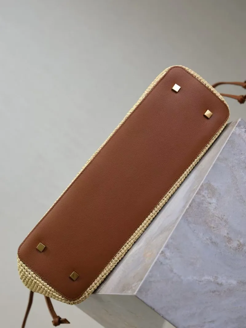 YSL Beige Raffia Tote Bag 82 - Image 7